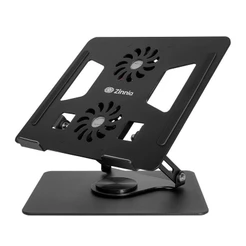 Suporte Base Refrigerada Para Notebook Zinnia Aria Pro, Ate 17.3 Pol, Com 2 Fans, Preto, ZNO-ARIPRO-AL01