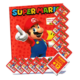 Super Mario Hora de Brincar - Álbum Capa Cartão + 12 envelopes (60 Figurinhas) - Novo em Oferta na Shopee
