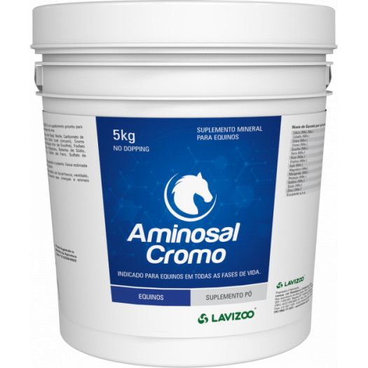 Aminosal Cromo 5kg Suplemento Mineral Premium Para Equinos