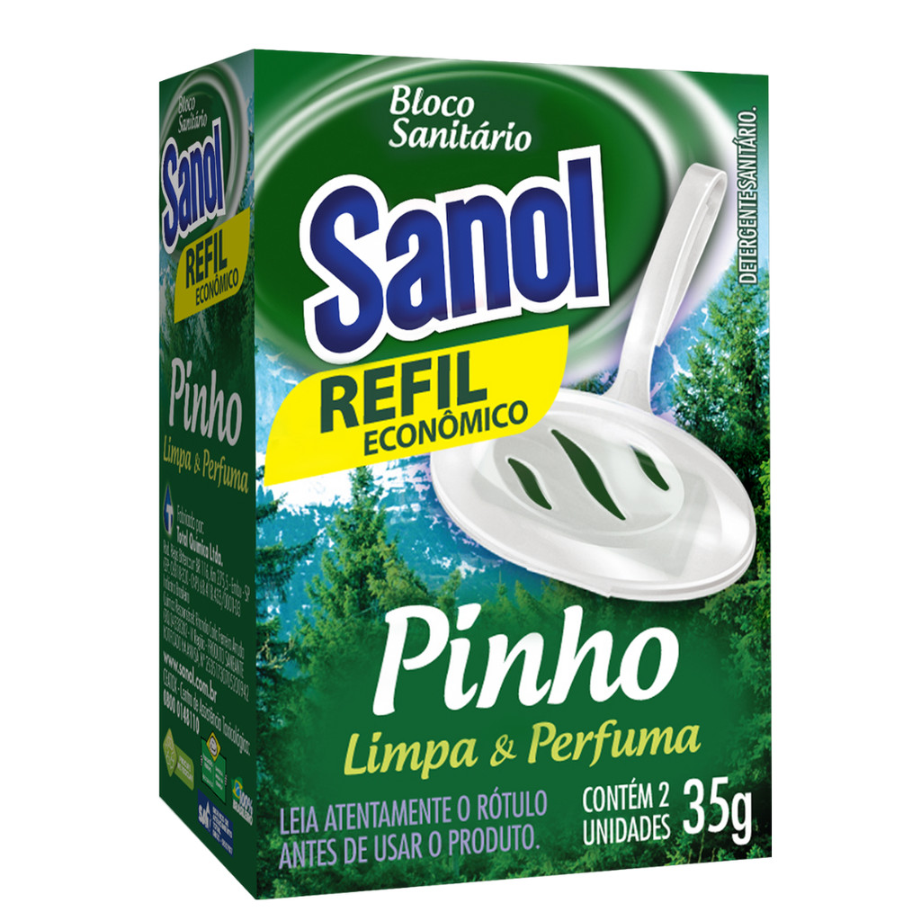 Refil para Bloco Sanitário Pinho Sanol em Oferta na Shopee