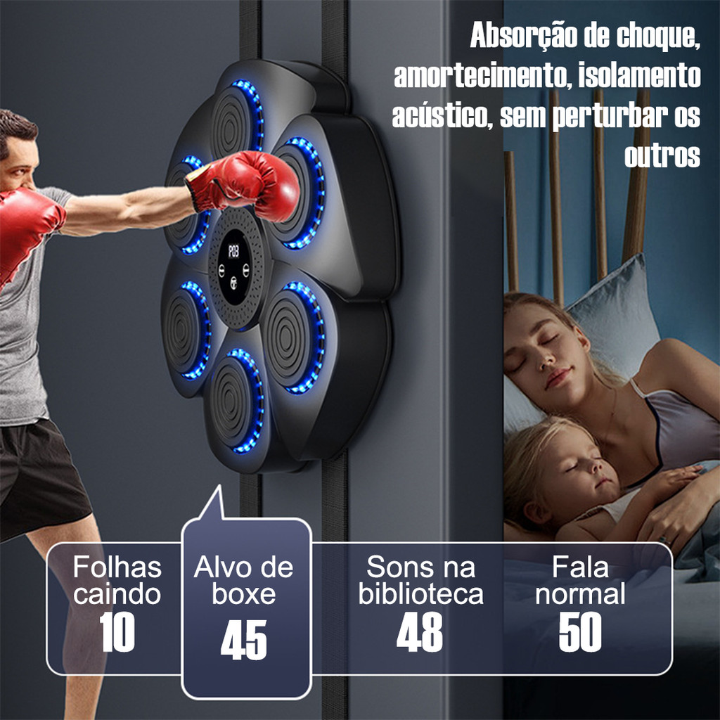 Máquina de Boxe Inteligente Bluetooth Almofada de Treinamento Equipamento de Fitness Portá...