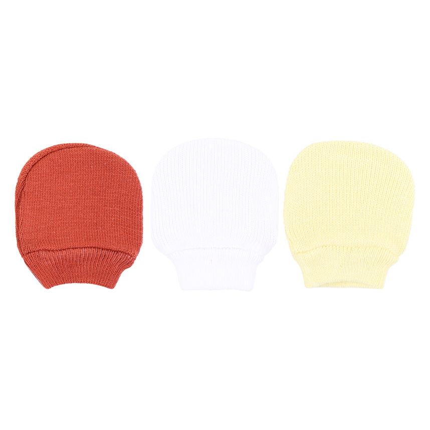 Kit Luva Bebê Pimpolho Tricô Lisa - 3 Pares - Baby & Kids Fashion