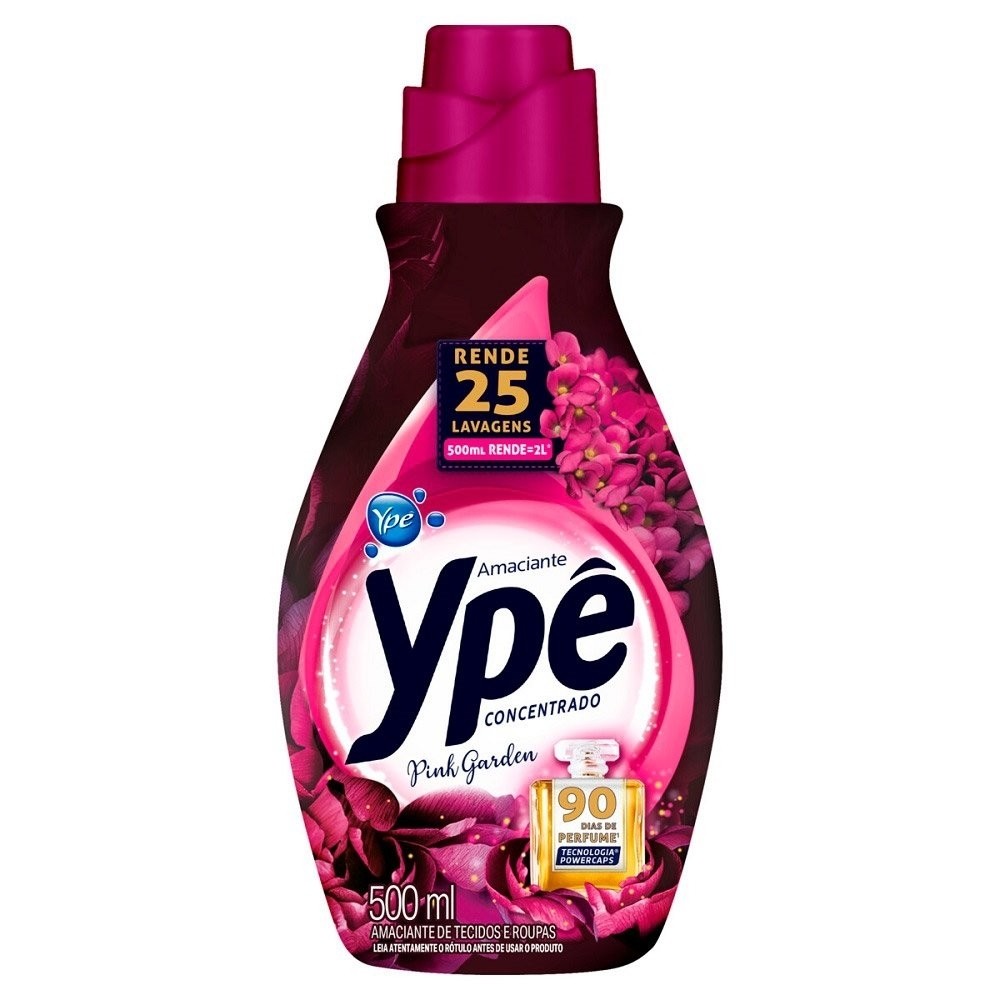 Amaciante Ypê Concentrado Pink 500ml Embalagem com 12 Unidades - Home & Living