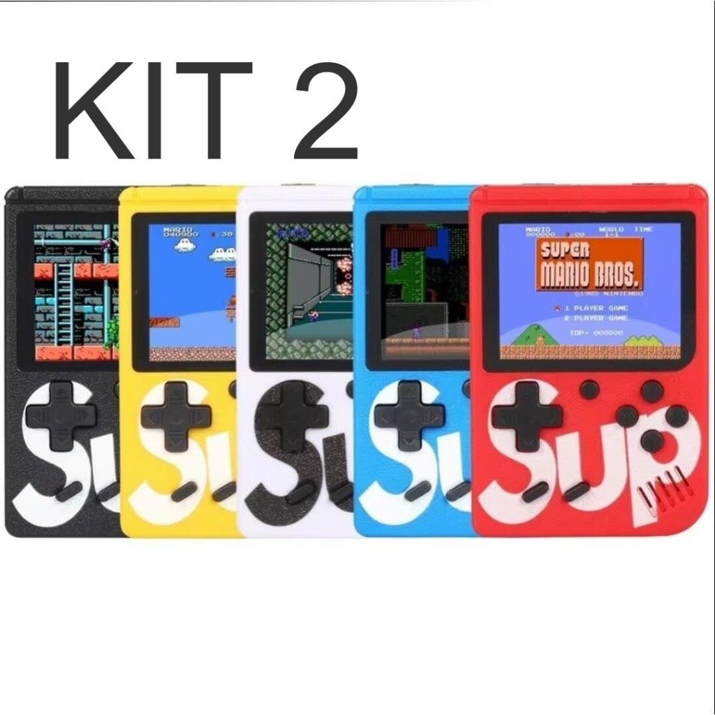 Kit 2 Mini Game Retrô Portatil Nintendo 400 Jogos Antigos Anos 80