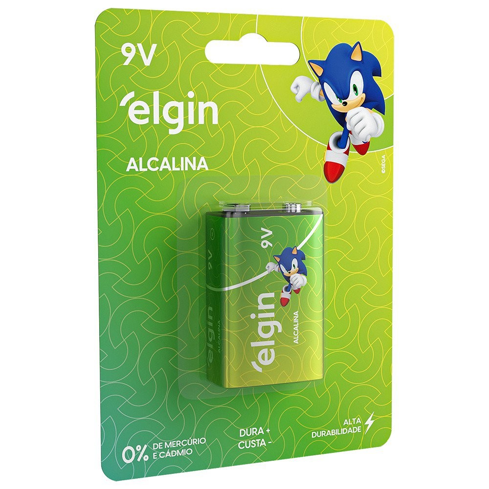 Bateria Alcalina Elgin - 9V em Oferta na Shopee