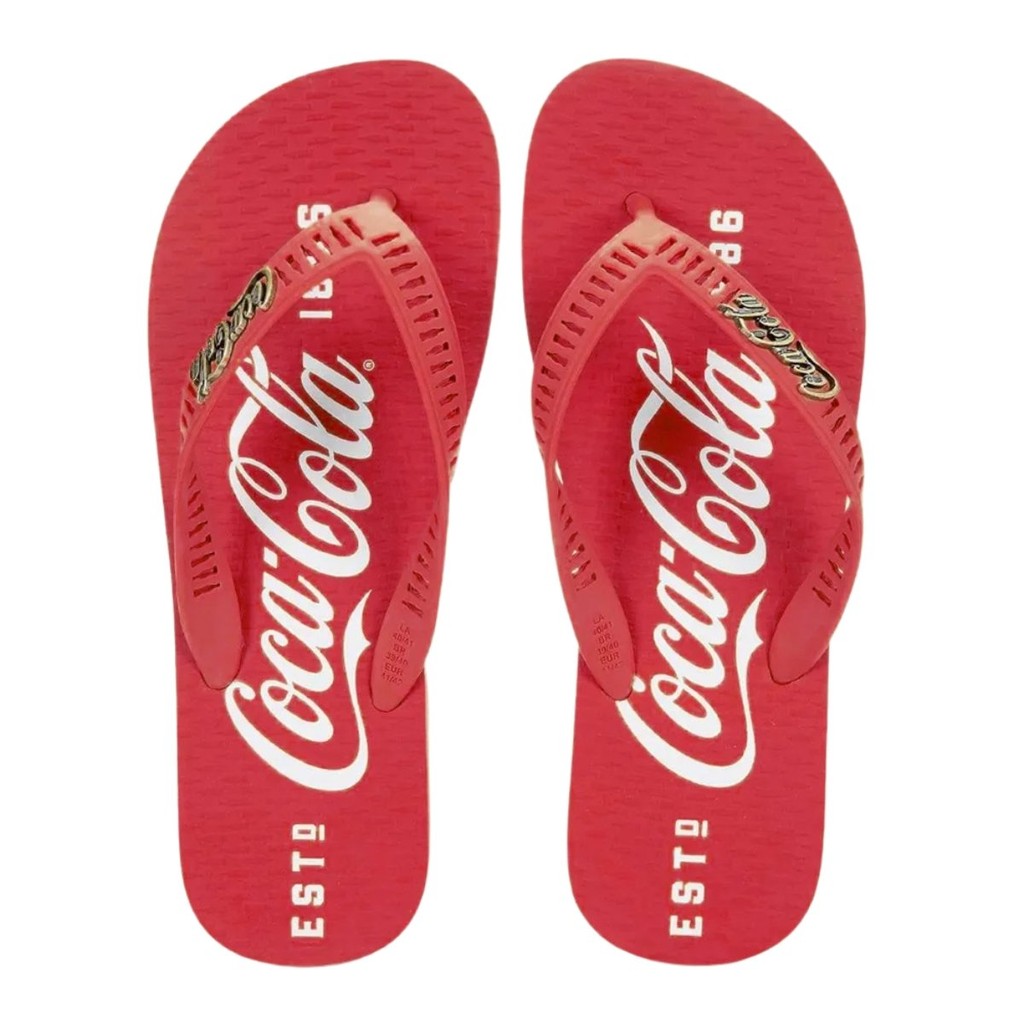 Chinelo Coca Cola 1886 Vermelho em Oferta na Shopee