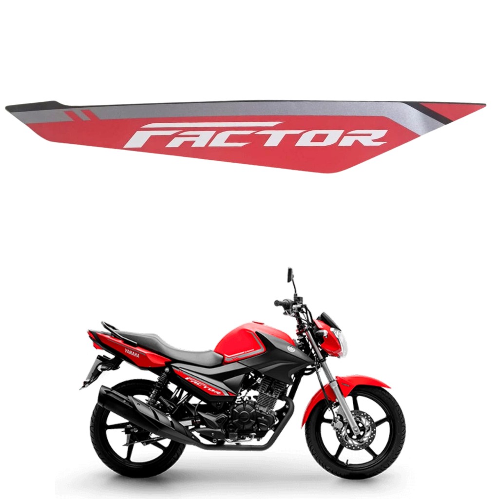 Adesivo Gráfico Tampa Lateral Direito Ybr Factor 150 Vermelho 2024 Original Yamaha