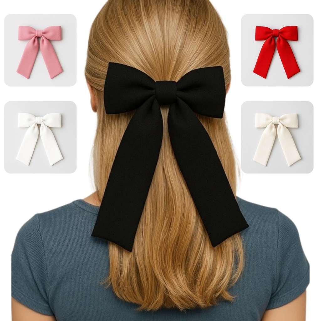 Laço de Cabelo Feminino em Tecido Linho com Bico de Pato – Elegante e Sofisticado