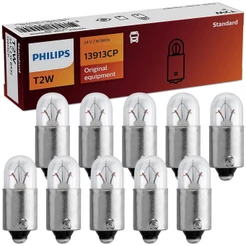 10 Lâmpada Philips Esmagada T2w 24v 53 Ba9s 13913 Auxiliar