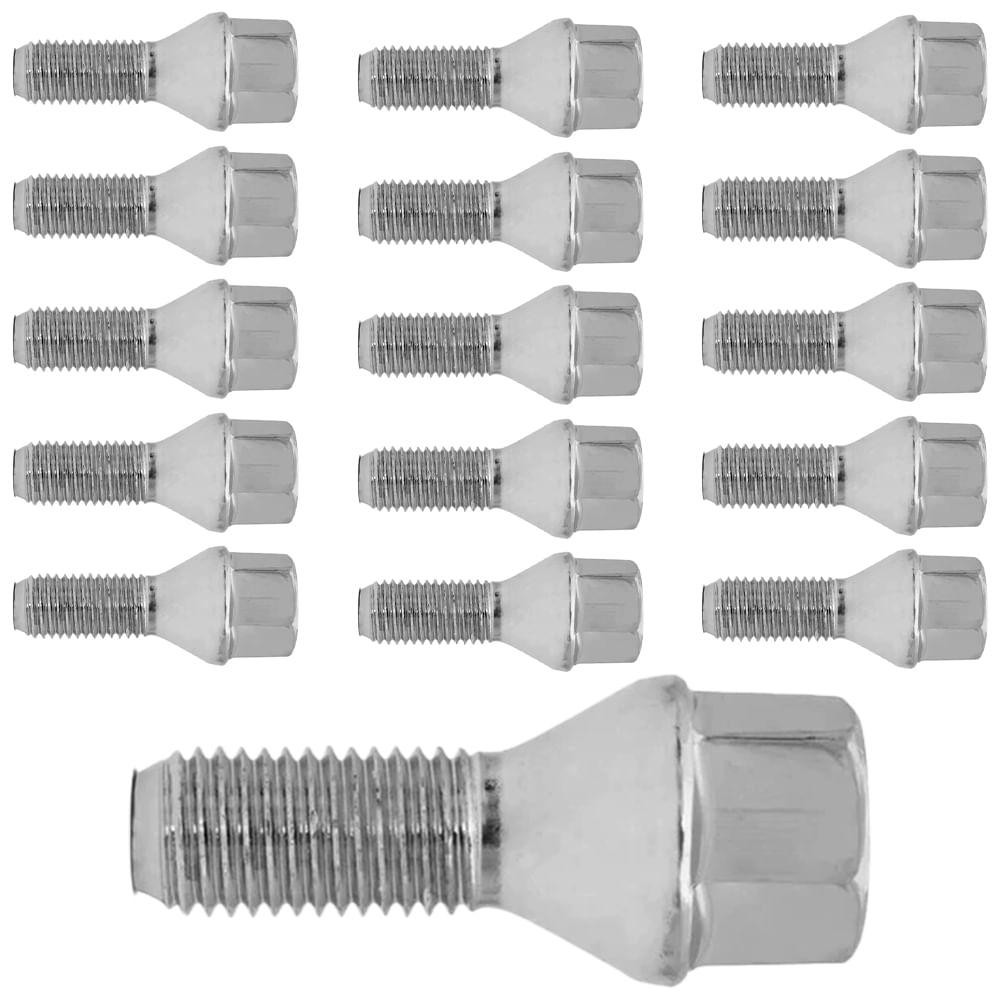 16 Parafusos Roda Aço M12x32x1.25 Palio Siena Strada Chave em Oferta na Shopee