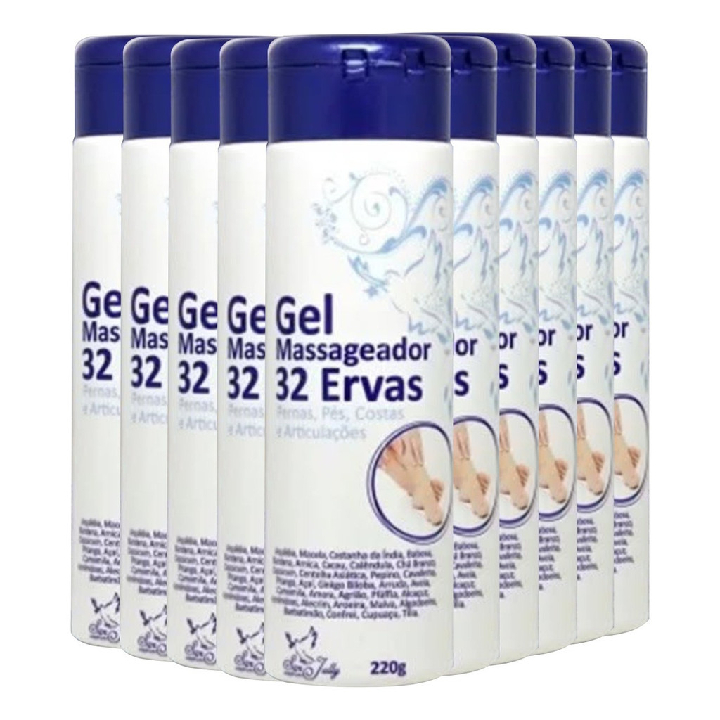10 Pomada Massageadora 32 Ervas Sanjully Alivio Dor Atavado