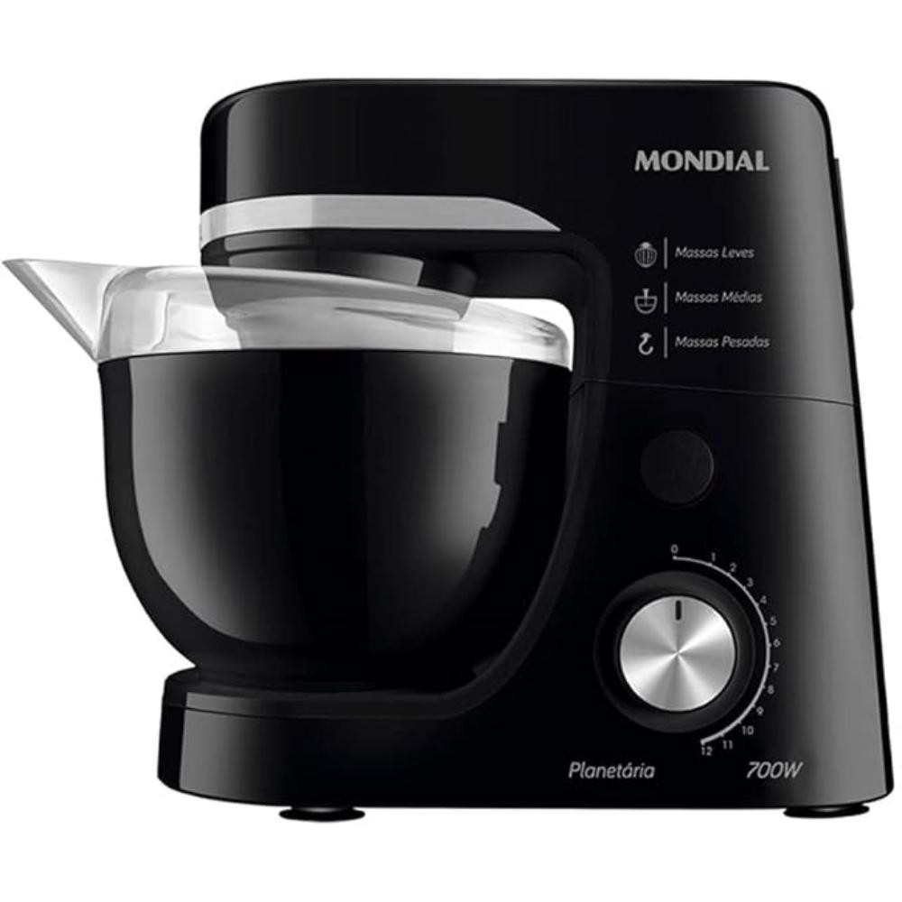 Batedeira Planetária Mondial 4,5L Preto 700W 220V - BP-03-B em Oferta na Shopee