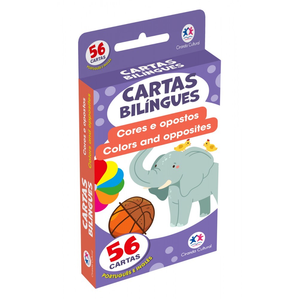 Livro Flash cards Flash Cards Cartas Bilíngues - Cores e opostos - em Oferta na Shopee