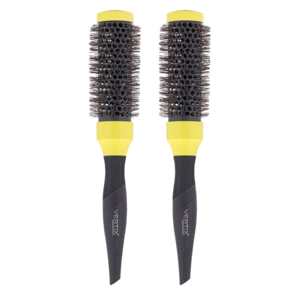2 Escovas Profissional Lime Green Cerâmica 33mm Vertix