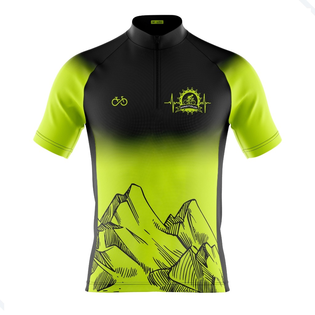 Camiseta Ciclismo Masculina Dryfit Proteção UV Bike MTB Speed Pro Tour Montanhas