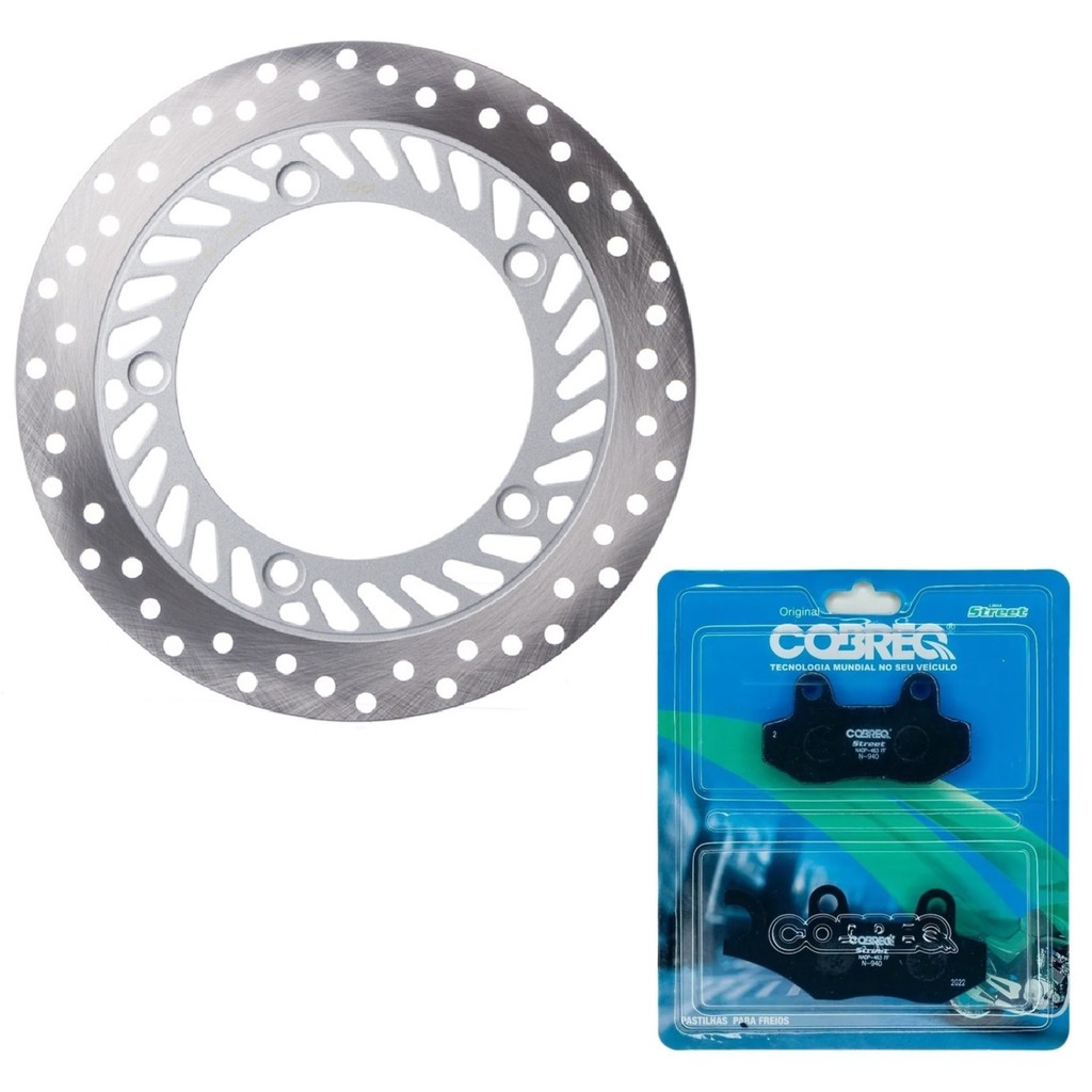 Disco de Freio Dianteiro Cb 300r Sem Abs 2009-2015 / Cbx 250 Twister + Pastilhas Cobreq em Oferta na Shopee