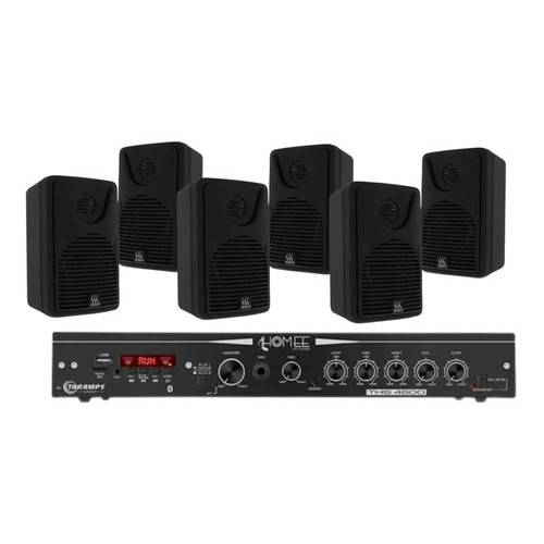 Kit Som Ambiente Taramps Ths4600 Bt + 6 Caixa Bravox 120wrms