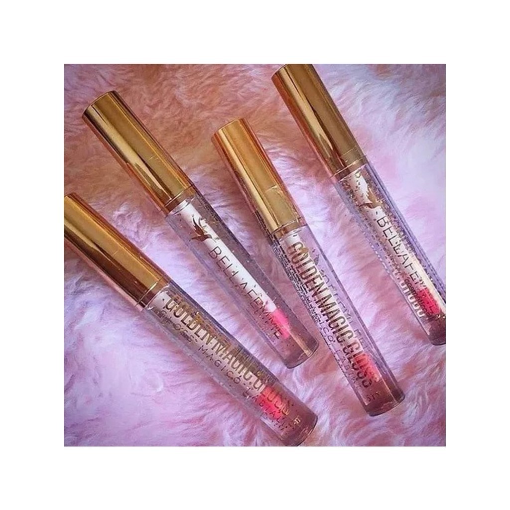 Kit Gloss Labial Mágico Golden Magic Bella Femme Acabamento Brilhante Cor Branco