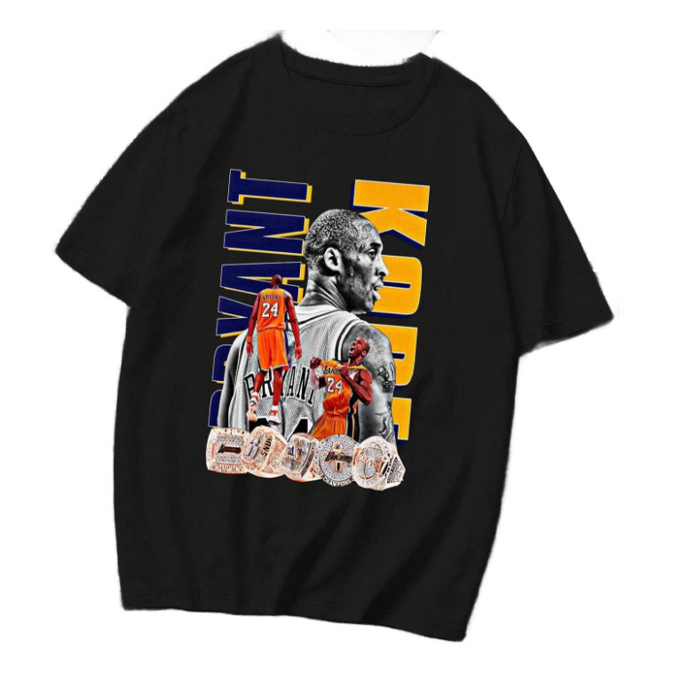 Camiseta Estampada Unissex Basquete Kobe Bryant Algodão