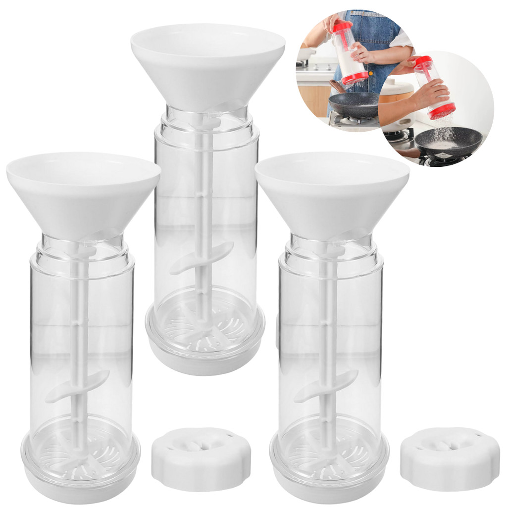 Kit 3 Tapioqueira Peneira Armazena Polvilhador De Tapioca Beiju Goma Farinha