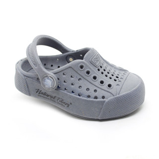 Sandália Babuche Papete Infantil Plugt Menino Menina Fibras Naturais Coco Bambu Confortável Cinza em Oferta na Shopee