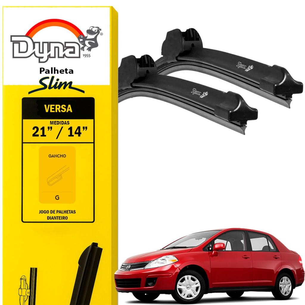 Kit palheta parabrisa dianteiro Versa 2011 a 2019 Original Dyna Funcionamento Silencioso em Oferta na Shopee