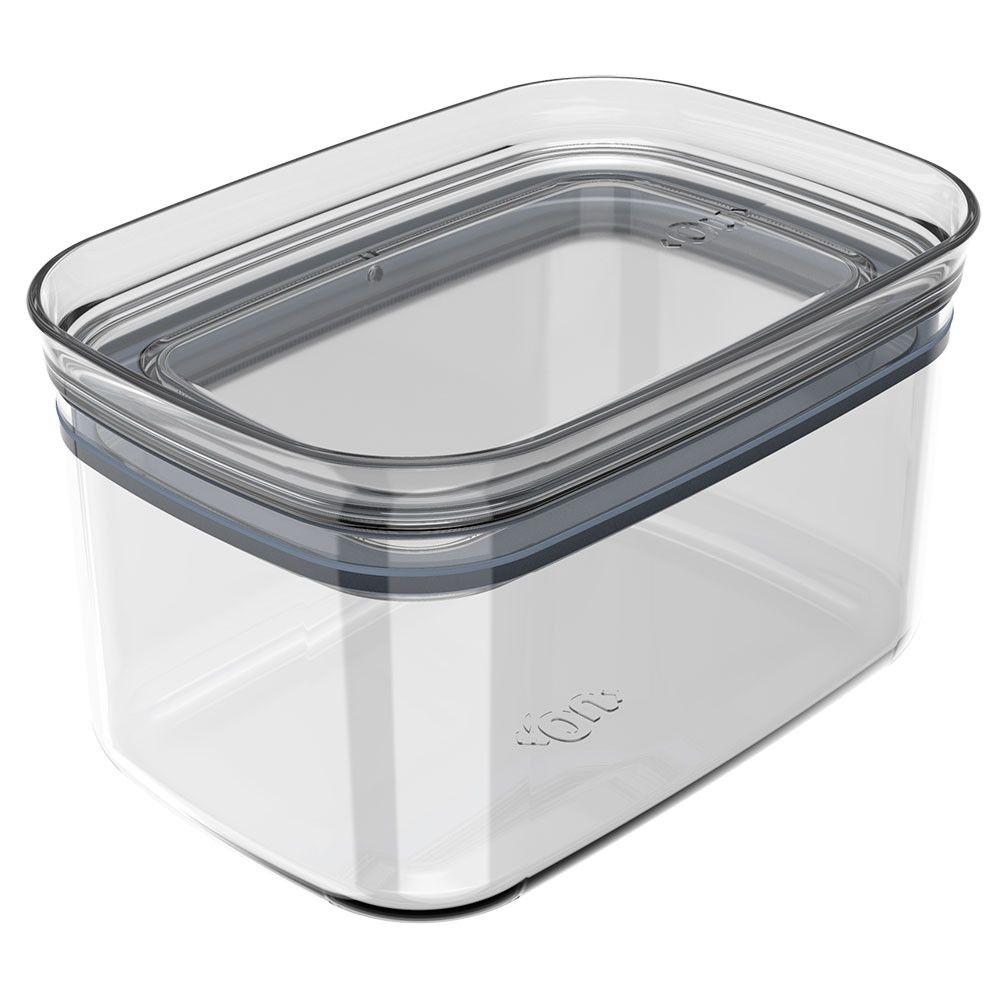 Pote Hermético Mantimentos Block 650ml Retângular Transparente Organização Alimentos Cozinha Ou