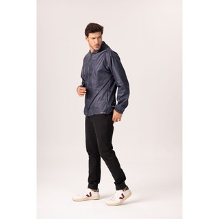 Jaqueta Corta Vento Masculina Stoff  Azul com Capuz | Leve, Resistente e Confortável