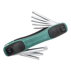 Kit Jogo Chave TORX Tipo Canivete 8 Peças SATA ST09123SJ Em Aço Cr-V Cromo Vanádio T9 - T40 Original