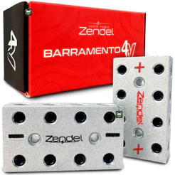Par Bloco Distribuidor 4x4 Barramento 4 Vias Som Energia Automotivo Zendel
