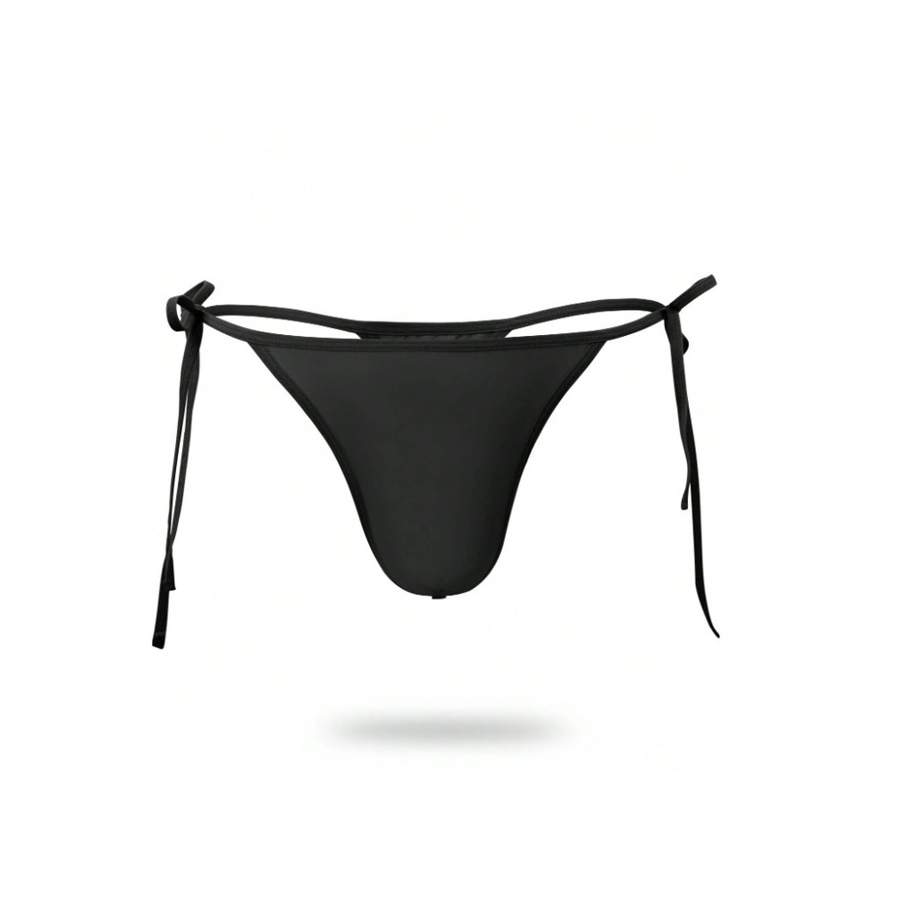 cueca jockstrap fio dental masculino arreio tanga amarrar lacinho preto