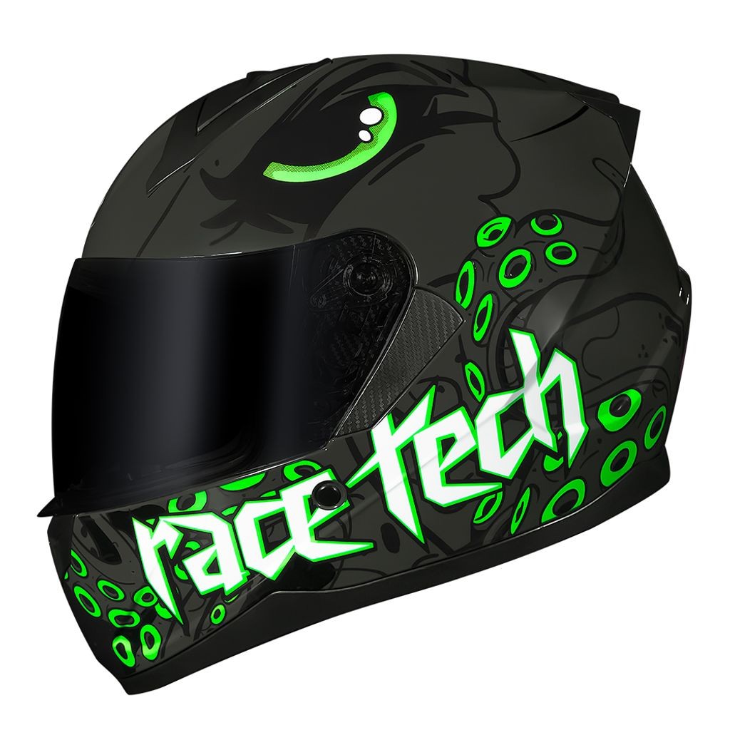 Capacete Race Tech Sector Kraken Verde em Oferta na Shopee