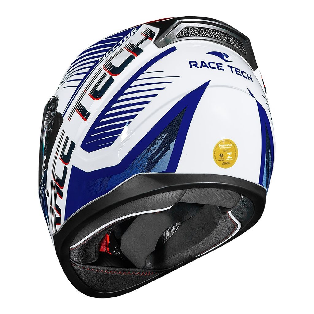 Detalhes do Capacete Race Tech Sector Slash Branco