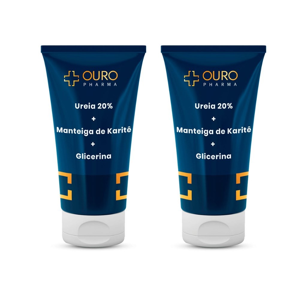 Kit 2 unidades Creme Super Hidratante Ureia Manteiga de Karitê e Glicerina 30, 60 ou 100gr