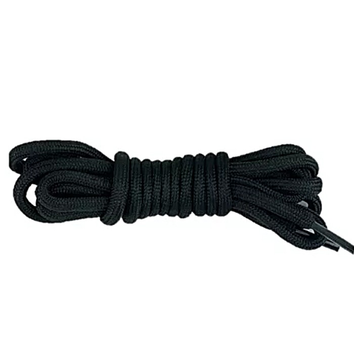 Par Cadarço Redondo Roliço Branco ou Preto de Qualidade para Tenis 120cm - Coturno, Bota, Short