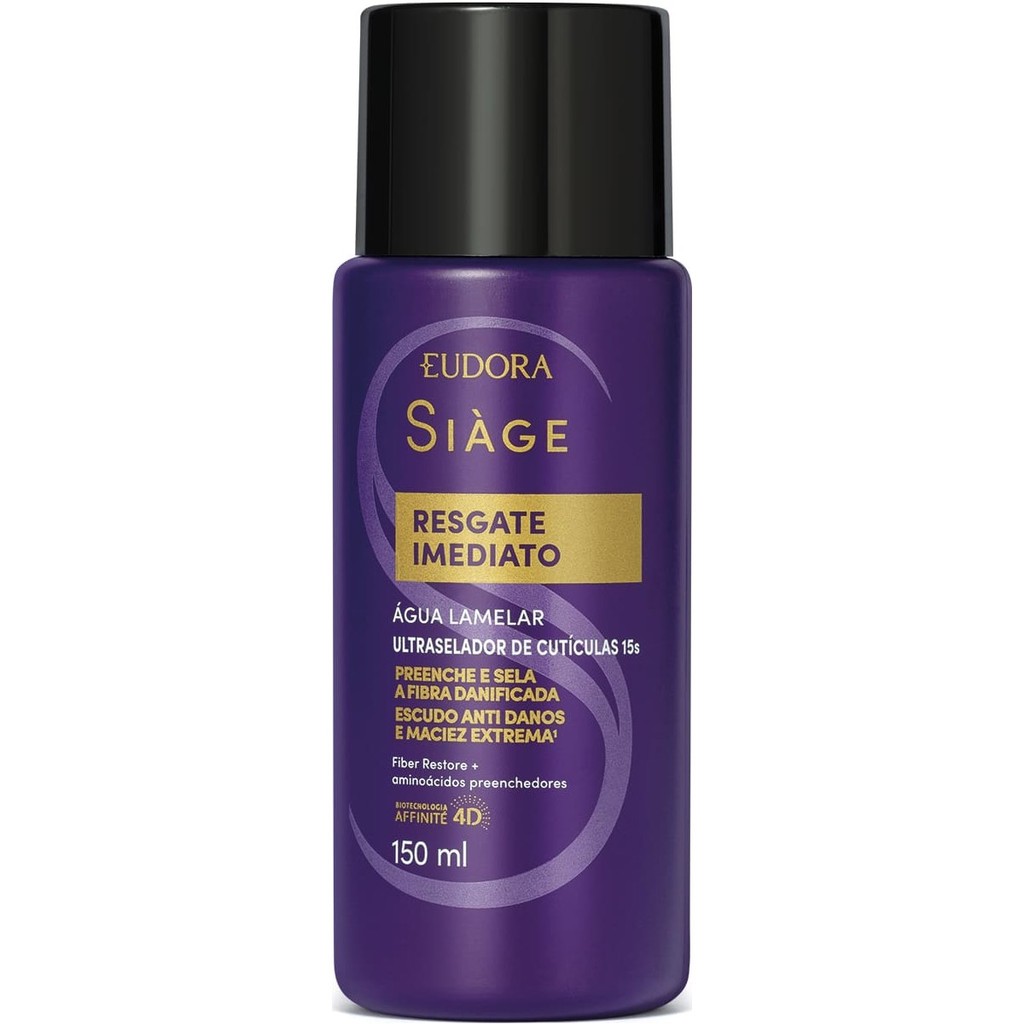 Água Lamelar Capilar Eudora Siàge Resgate Imediato 150ml – Brilho Instantâneo e Reparação Profunda