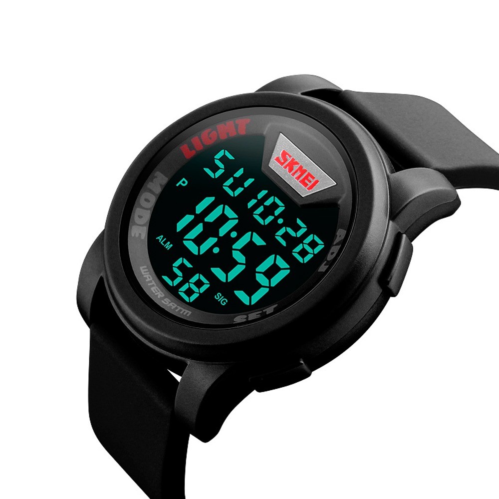 Relógio Masculino Skmei 1218 Digital Preto Original Resistente a Agua 1 Ano de Garantia