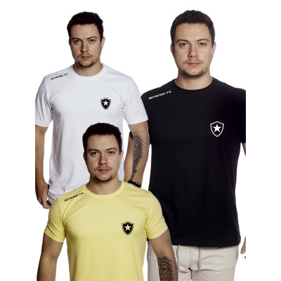 Kit 3 Camisetas Masculina Time Botafogo 100% Algodão Exclusiva by hope