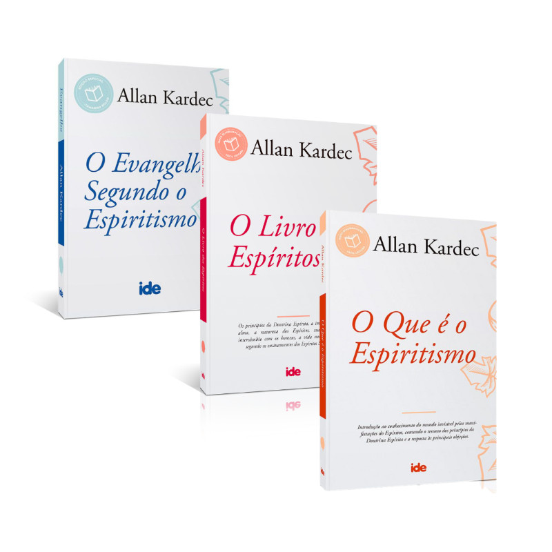 Kit 03 Livros: O Evangelho Segundo o Espiritismo - Livro dos Espíritos e O Que é o Espiritismo ( 14x21 )