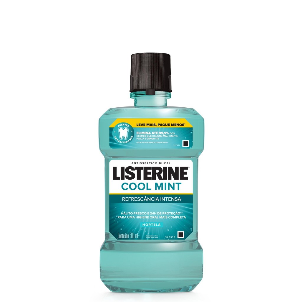 Antisséptico Bucal Listerine Cool Mint 500ml em Oferta na Shopee