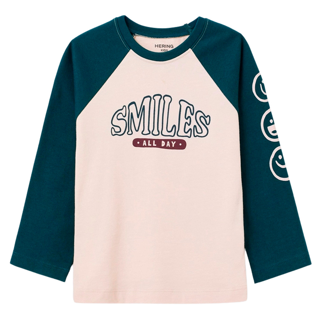 Camiseta Hering Nude Infantil Menino Toddler Raglan