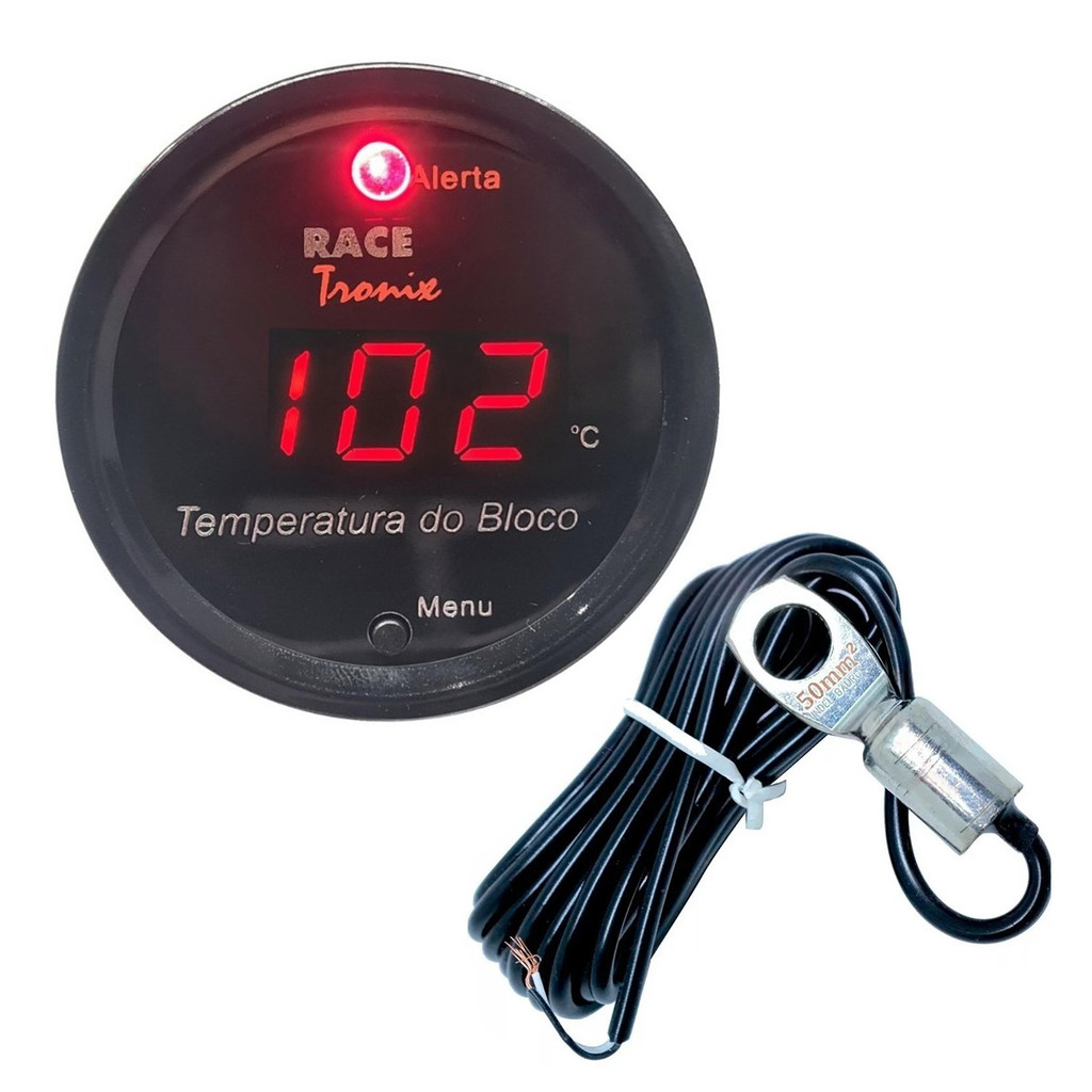 Medidor De Temperatura Do Bloco Display Vermelho Com Sensor em Oferta na Shopee