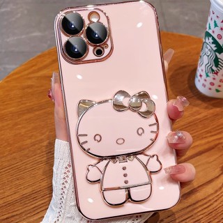 Hello Kitty Suporte para espelho Capa macia Capinha iphone 11/12/13/14/15/16 Pro max,anti impacto em Oferta na Shopee