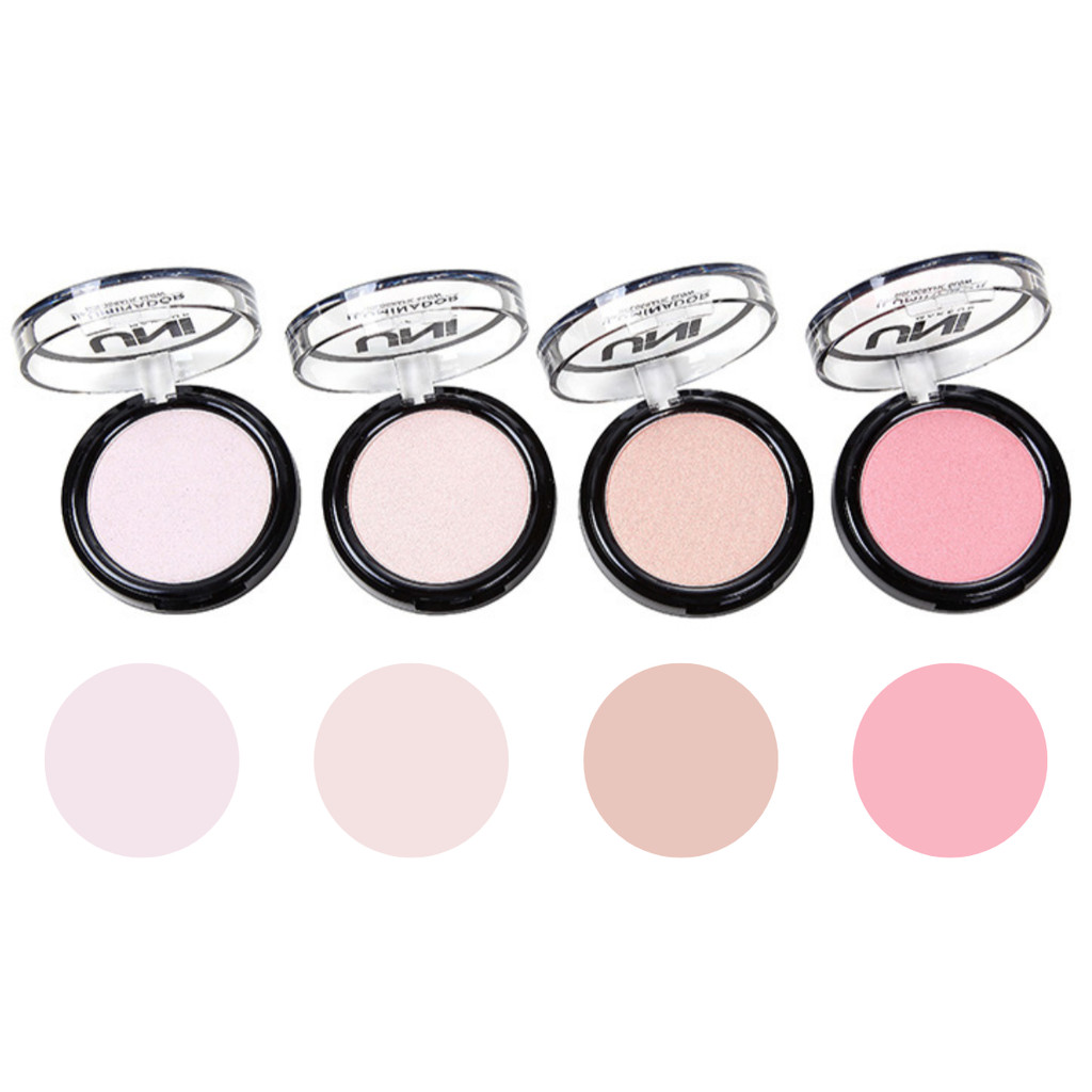 Maquiagem Blush Iluminador Facial Efeito radiante Intenso alta pigmentação Holografic Glow UNImakeup