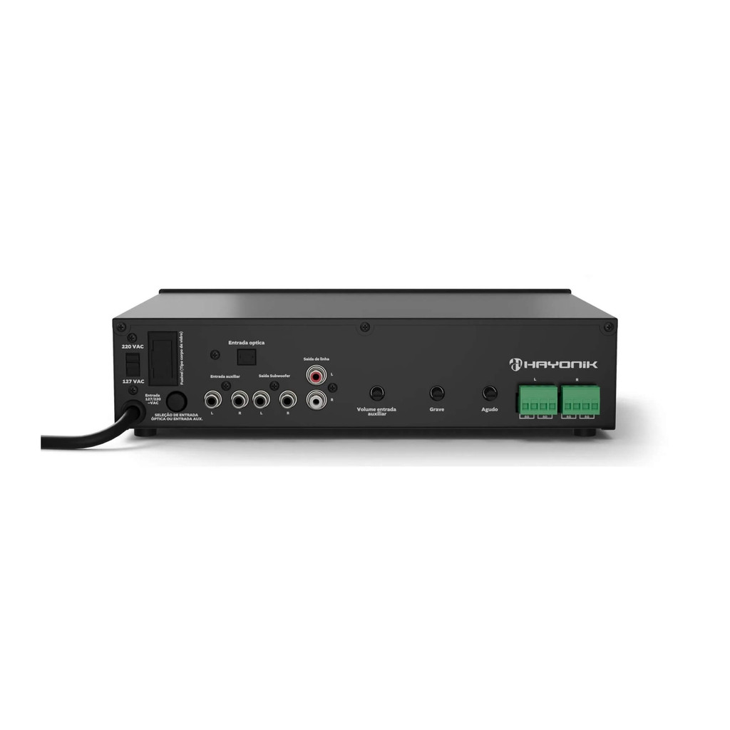 Amplificador de Som Ambiente Áudio Sonora 1200 120W RMS Hayonik 0000085786