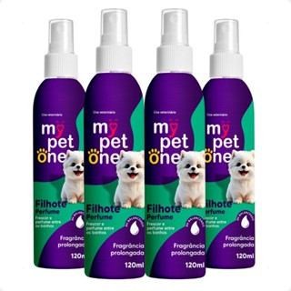 Kit 4 Perfume Colônia Filhote 120 Ml Cheirinho De Banho - MyPetOne em Oferta na Shopee