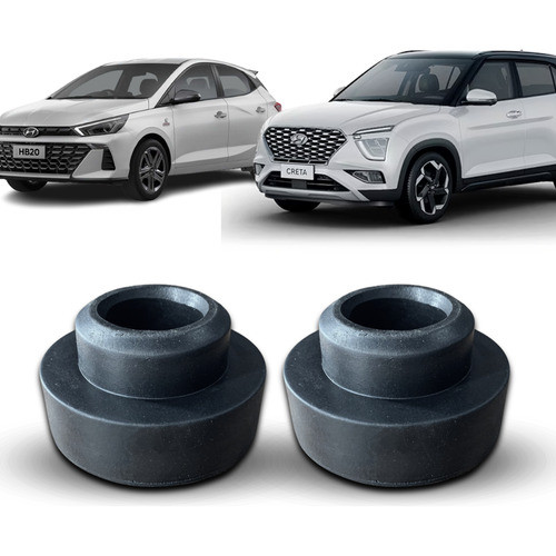 HB20, Creta Todos Kit calço De Mola Traseiro Para Elevar 3cm