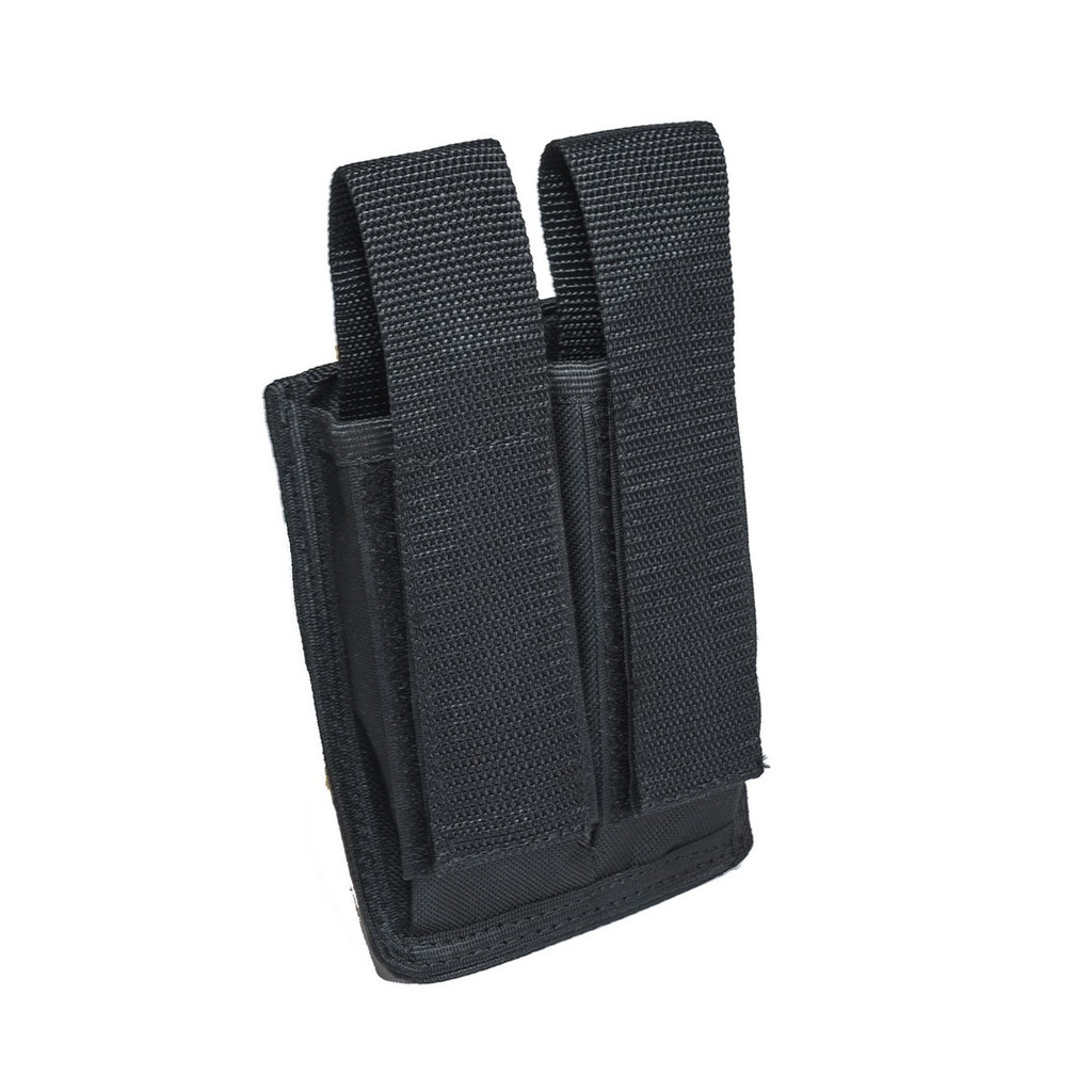 Porta Carregador Duplo Modular Preto Policial Para Colete Tático Airsoft Segurança Escolta