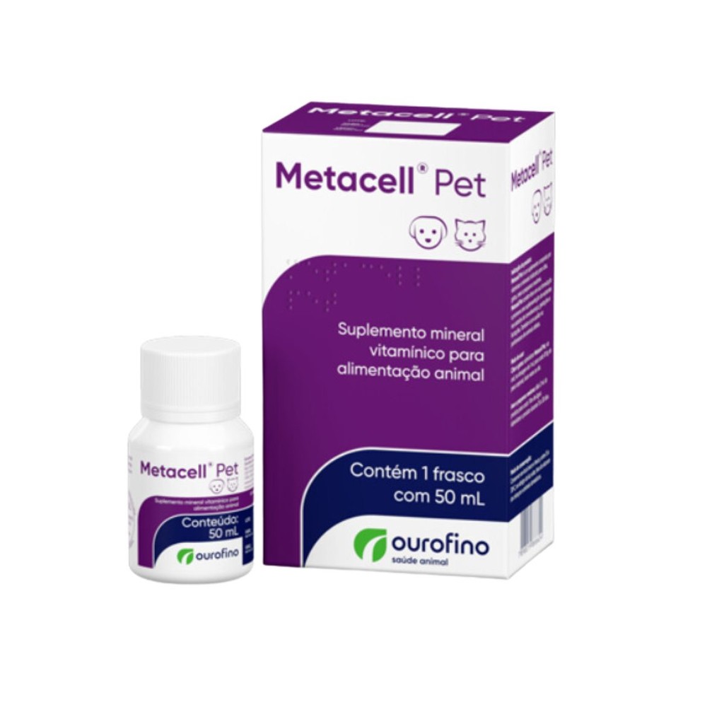Suplemento Vitamínico Metacell Pet 50ml Ouro Fino - Pets