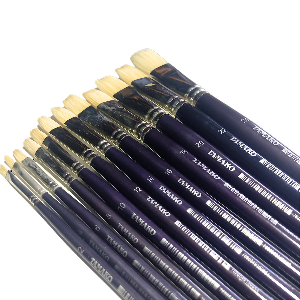 Kit De 12 Pincéis Para Pintura Óleo Acrílico Aquarela Guache Tecido e Artesanato em Oferta na Shopee